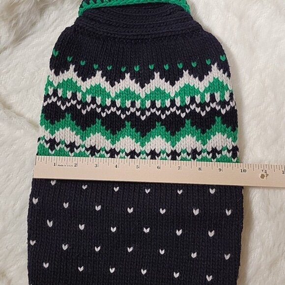 NWOT Handmade Alpine Fair Isle Wool Dog Sweater M - Picture 6 of 9